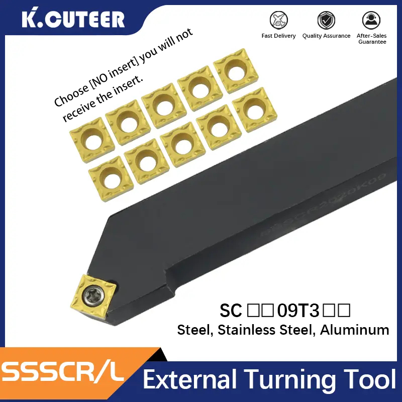 Parting Tool Lathe - SSSCR1616H09 Square Handle Bar SSSCR2525M12 Cutter