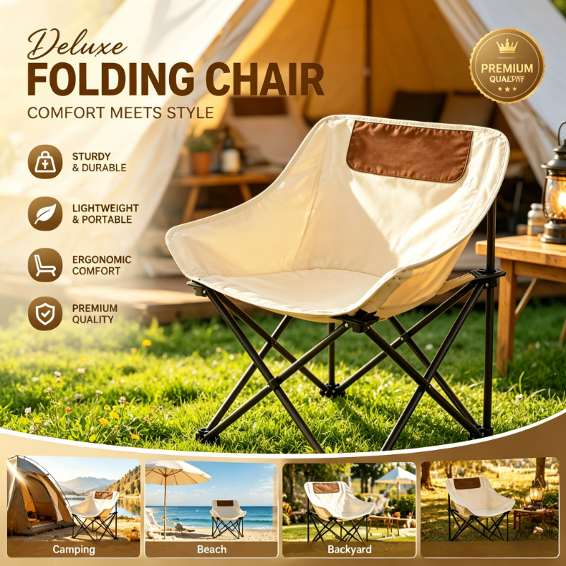 Woodworking Outdoor Furniture - Outdoor Folding Camping Chair, Ultra Light