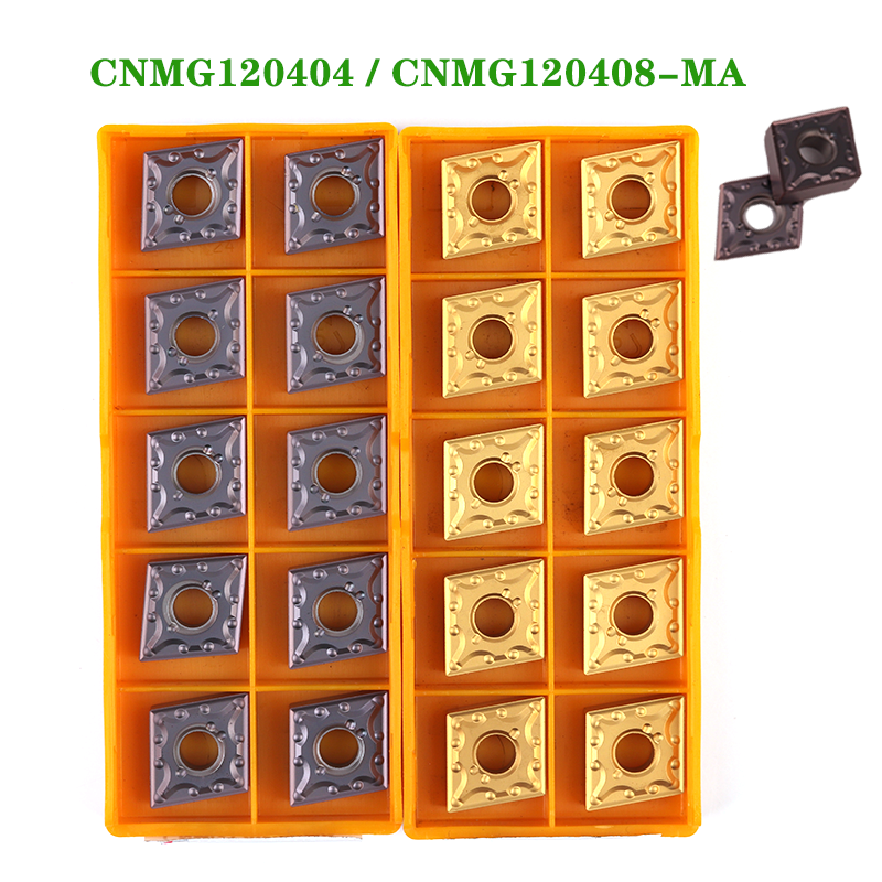 Parting Tool Lathe - 10pcs Carbide Insert CNMG120408 CNMG120404 VP15TF