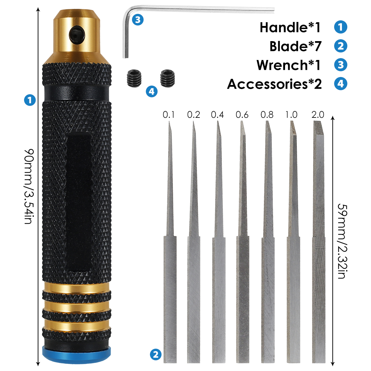 Woodworking Joinery - Model Chisel With Blades Gundam Resin
