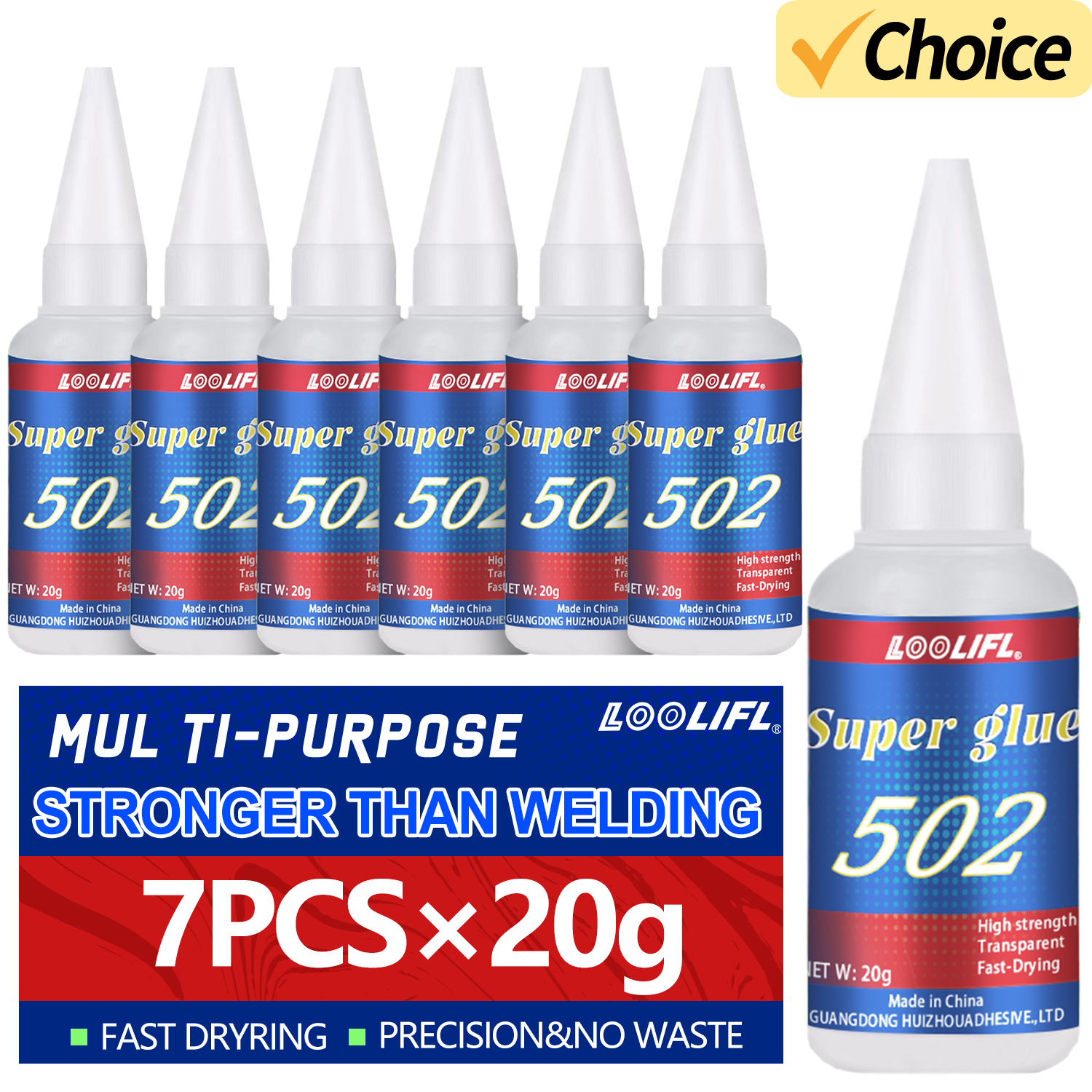 LOOLIFL 1-7pcs 502 Super Glue  – обзор и цена Woodworking Glue