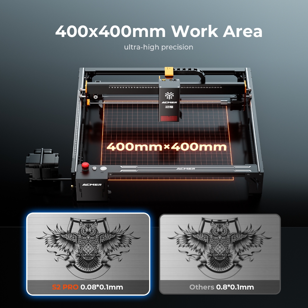 ACMER S2 PRO 36W/48W Laser Eng – обзор и цена Woodworking Laser