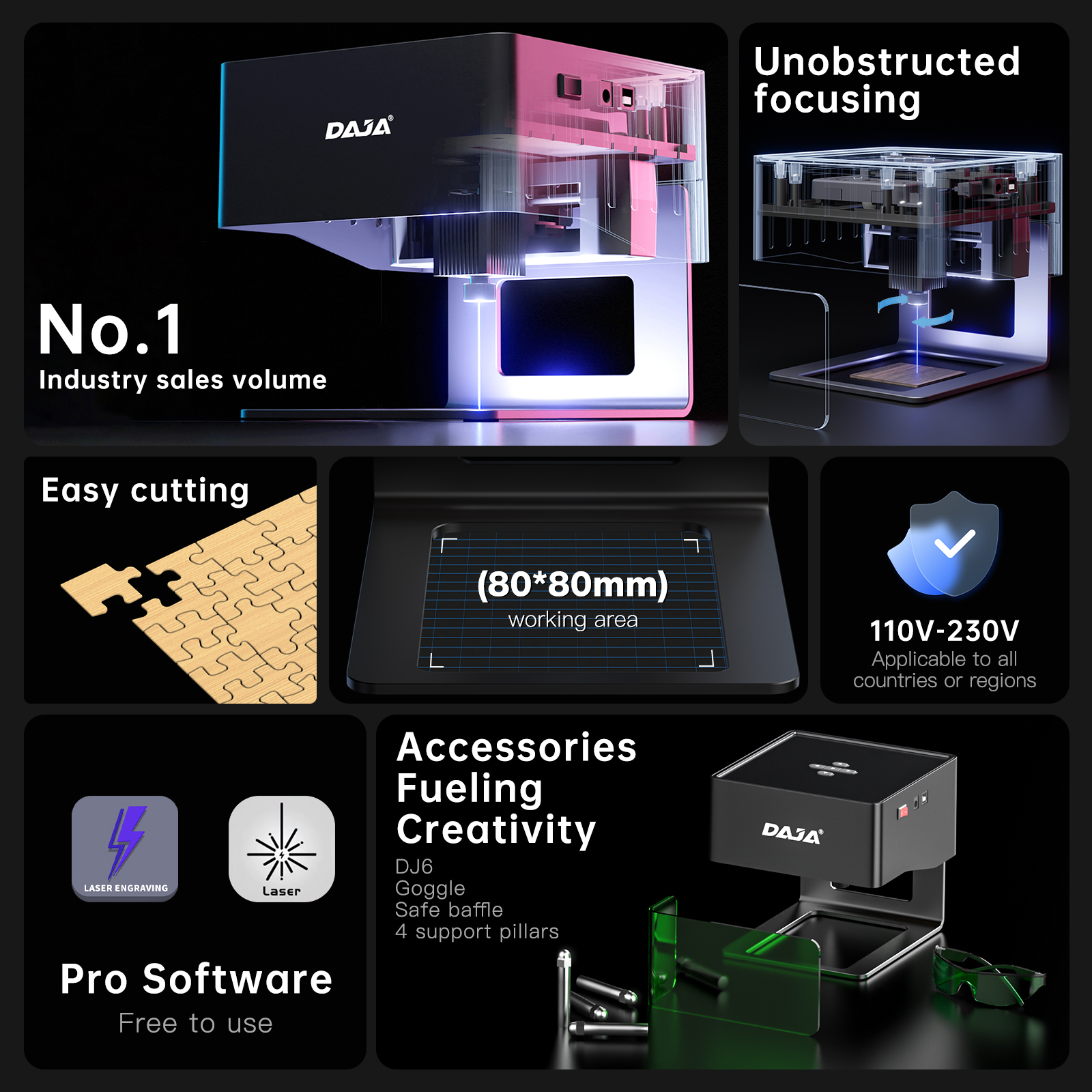 DAJA DJ6 Mini Portable Laser E – обзор и цена Woodworking Laser